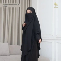 Maslaha Niqab | Madeena French Khimar Bordir | Long FK Instant Umroh Haji | Khimar Embroidery Semua
