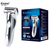 Máy Cạo Râu Kemei KM-9037 với 2 Lưỡi Kép Pin Sạc