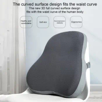 Ergonomic Back Pillow Ergonomic Memory Foam Lumbar Support Pillow for Office Chair Car Travel Lower Back Pain for Airplanes
