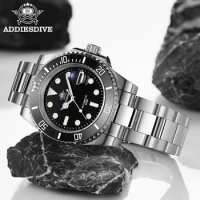 ADDIESDIVE Men Automatic Watch Sapphire Luxury Sapphire Crystal Mechanical Wristwatch Stainless Steel Waterproof Watch Diver