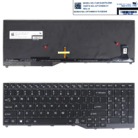 US Laptop Keyboard for FUJITSU LIFEBOOK U757 U758 U759 E558 E559 E458 E459 Gray with Backlit