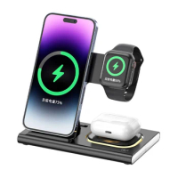 A80 15W 10W 7.5W 5W Wireless Charger Fast Wireless Charging Pad with Lights for 15 14 13 for 13pro for Galaxy Z Smart Phones