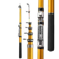 Spinning Fishing Rod Carbon Travel Surf Telescopic Rod 1.5m-3.0m Trout Bass Carp Fishing Pole for Outdoor Freshwater Saltwater