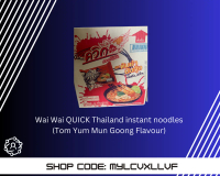 QUICK Thailand instant noodles (Tom Yum Mun Goong Flavour) 1box