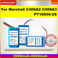 LOSONCOER 3000-4000mAh C406A2 PT18650-2S C406A3 Battery For Marshall Emberton Player