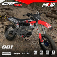 001 STICKER DECAL CRF 450 - DECAL STICKER CRF 450 MOTIF RACING