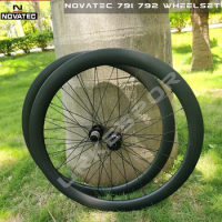 Carbon Wheelset Disc Brake 700c Clincher Tubeless Tubular Center Lock Novatec 791 792 UCI Quality Carbon Road Disc Brake Wheels