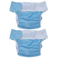 2pcs Adult Diapers Covers Reusable Incontinence Pants Cloth Diaper Wraps Washable Overnight Leakfree Protection Bed