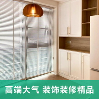 防水仿實木百葉窗簾卷簾家用廚房衛生間浴室廁所臥室遮光升降優選