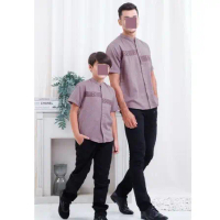 BAJU KOKO KIDS ANAK LAKI-LAKI PRIA COWO KANCING DEPAN COUPLE FAMILY SET RESLETING DEPAN LENGAN PENDE