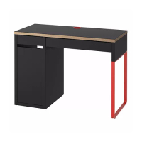 MICKE 書桌/工作桌, 碳黑色/紅色, 105 x 50 公分