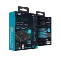 MAXPOWER TF260XJ 200W 5XTYPE-C/1XUSB PD+QC+PPS USB 充電器黑色