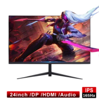 24 Inch PC Monitor 165Hz IPS LED Display FHD Desktop Gaming Gamer Computer Screen Flat Panel HDMI-compatible/DP