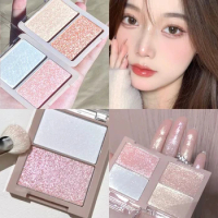 Pink Diamond Highlight Palette Glitter Mashed Potatoes Highlighter Makeup Gel Face and Body Brighten Natural Contour Shadow
