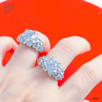Nhẫn nữ trắng đá chùm thiết kế cao cấp Orin N919