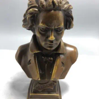 Art Collection Bronze statue, Handmade Bust Sculptures,World-famous Figures, " Ludwig van Beethoven", Home Decorations Crafts