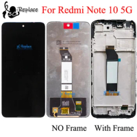 6.5 inch Black For Xiaomi Redmi Note 10 5G Global M2103K19G LCD Display Touch Screen Digitizer Assembly / With Frame