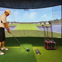 300x300cm Home Gym Indoor Golf Simulator For Golf Ball Target Training Display Practice Screens Impact Screen Sensor