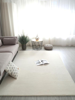 簡約ins風客廳地毯純色短毛沙發茶幾墊書房臥室床邊地墊素色整鋪