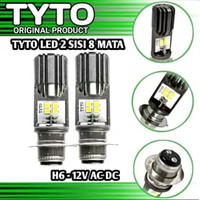 TYTO LED 8 MATA H6 AC DC 12 VOLT SUPER TERANG COCOK BUAT SEMUA MOTOR BEBEK DAN MATIC , TYTO LED , LA