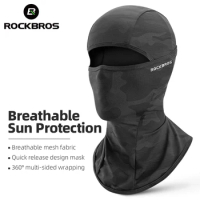 ROCKBROS Cycling Mask Full Face UV Protection Bicycle Mask Summer Balaclava Hat Road Bike Scarf Breathable Outdoor Equipment