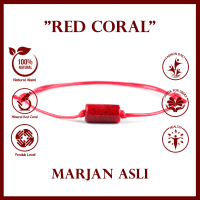 CGG Gelang Tali Merah Batu Coral Red Marjan Asli Karang Laut
