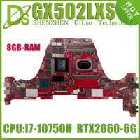 KEFU GX502LXS Laptop Motherboard For ASUS ROG Zephyrus S15 GU502LV GU502LW GX502L GU502LU Mainboard i7-10750H RTX2060/6G 8GB-RAM