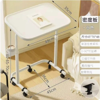 可移動電腦桌（經簡款-白色+輪子）