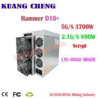 Hammer D10+ Scypt LTC/Doge Miner 5GH/S 3700W 2.1GH/S Asic Miner D10+ Crypto Asic Mining Stronger than Antminer L3 L3+ L5 L7