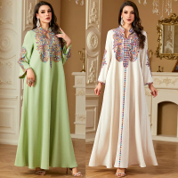 Váy Thêu Kim Sa Thanh Lịch, Phong Cách Hồi Giáo Djellaba, Váy Dài, Cao Cấp Và Giá Cả Phải Chăng, Pho