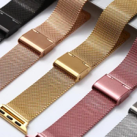 Luxury Metal Milanese Loop Metal Watch Bands 38mm 45mm Gold Stainless Steel Watch Band Strap For Apple Watch Band