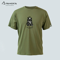 【速捷戶外】 Takoda Ogle 環保機能短袖印花系列-台灣黑熊 男款,登山短袖T,排汗衣