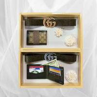 【上芳香業】金紙 紙紮用品 GG男名牌皮夾皮帶組 禮盒 紙紮皮夾 男用紙紮 紙紮皮帶(附封條 火化 法會 普渡)
