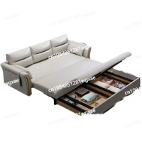 Multi Functional Folding Sofa Bed, Dual-purpose, Expandable Small Apartment Storage Single Sliding Bed