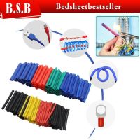BSB 164pcs Tiub Penebat Haba yang Boleh Mengecut untuk Kabel dan Wayar, Sarung Balut Tiub 2:1, Kit P