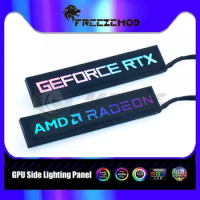 Graphics Card Side Panel RGB For RTX 4080 4090 3080 3090 AMD RX6900 7900 GPU Modify 5V 3PIN ARGB AURA SYNC PC Case DIY MOD