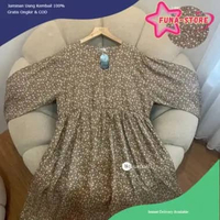 [PROMO FUNA] Midi Dress Rayon Premium Jumbo Busui Zipper Misni Berkualitas XXXL MISNI OLIVE