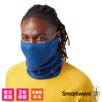 【SmartWool官方直營】美麗諾羊毛植物染素色頸套 靛藍(美麗諾羊毛 保暖 圍脖 羊毛圍巾)