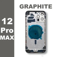 Battery Back Cover Original for iPhone 12 Pro Max New Phone Case + Mid Frame Phone Case + SIM Tray + for iPhone 12pro max