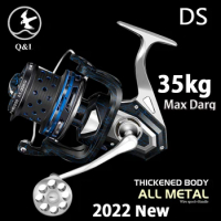 Q&amp;L DS 8000-12000 Sea 10+1BB CNC Fishing Reel Fishing Reel 40kg Max Drag 4.9:1 Sea All Metal Spinning Fishing Reel Trolling Reel
