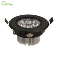 9W 12W 15W black downlights led Spot Light dimmable 110V 220V