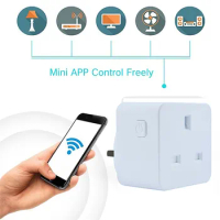 100 pcs Square Smart Plug 16A Home Automation Wifi Socket 100-240V Remote Control UK Wifi Socket Working with Alexa and Google