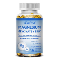 (fdhjgjyEEEE) Daitea Magnesium Glycinate + Zinc + Vitamin D3 + Vitamin B6  120 Capsules