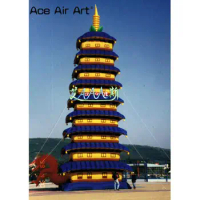 Grant Inflatable 5m/6m/7m H Ancient Tower Architecture Model With Fan For Trade Show/ Advertising/Decoration Made By Ace Air Art
