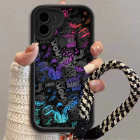 เคสโทรศัพท์ ดีไซน์กราฟฟิตี้สีเข้ม เข้ากันได้กับ Xiaomi POCO C50, POCO C51, POCO C55, POCO C61, POCO