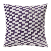 BLÅSKATA 靠枕套, 紫色/具圖案, 50x50 公分