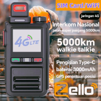 HT two way radio T68 Android walkie talkie long range 5000KM SlM card high-capacity 3000mAh 4G WlFl 