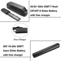 Electric Bike Bicycle Battery 46.8V 10Ah 48V 10.4Ah Lithium-ion Battery for SWFT ZIP ZIP-X Fleet Apex E-Bike
