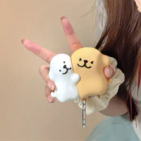 Cute Hug Dog Wireless Earphone Case for Airpods 1/2 Keyring Anti-Lost Earphone Protective Case For AirPods PRO 2 Headset Case