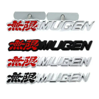 3D โลหะฝากระโปรงหน้ารถกระจังหน้า, ป้ายสัญลักษณ์โลโก้ MUGEN, สติ๊กเกอร์สำหรับ Honda Accord 7, Civic, 